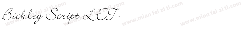 Bickley Script LET字体转换